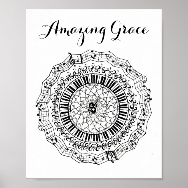 Fantastisk Grace Mandala Poster (Framsidan)