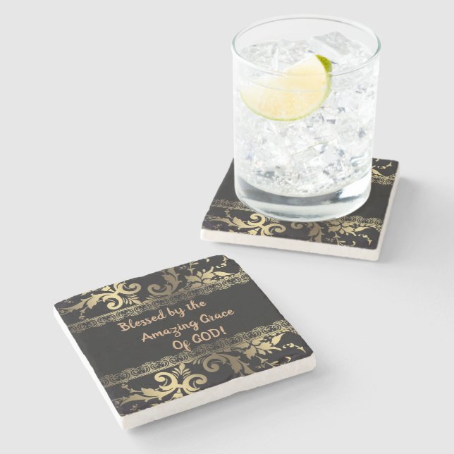 Fantastisk Grace Marble Drink Underlägg (Sidan)
