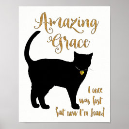 Fantastisk Grace räddade Cat Shorthair Poster