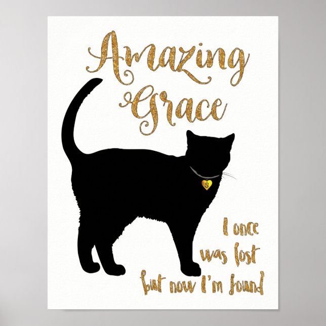 Fantastisk Grace räddade Cat Shorthair Poster (Framsidan)