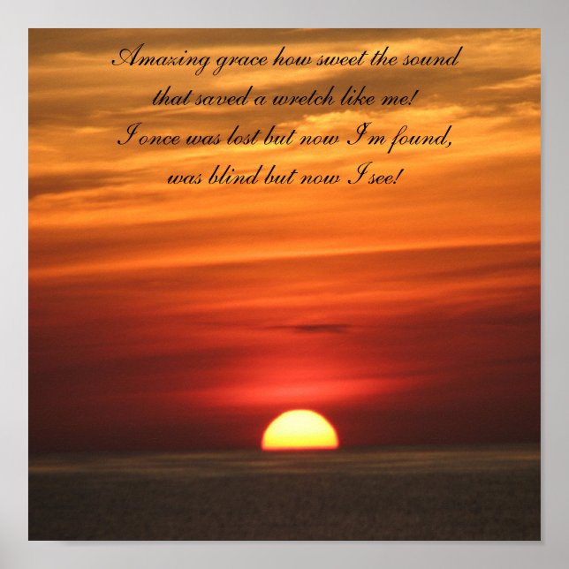 Fantastisk Grace Sunrise Poster (Framsidan)