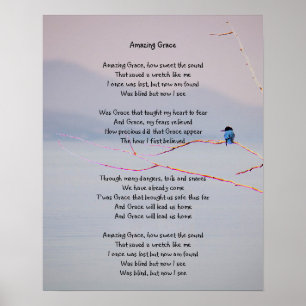 Fantastisk Grace Upliiting Comforting Hymn Kingfis Poster