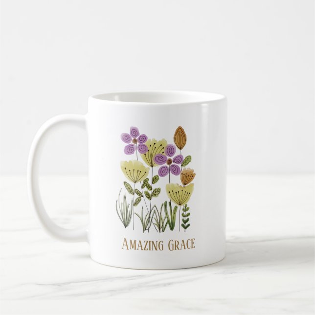 Fantastisk Grace Wildblommor Kaffemugg (Vänster)