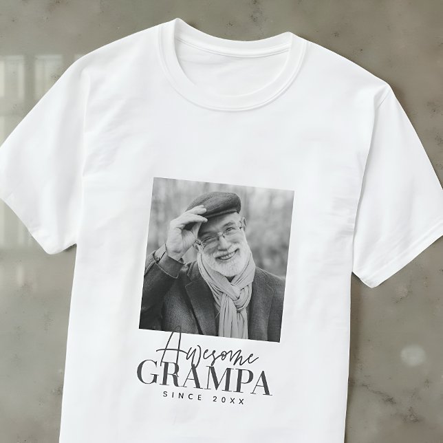 Fantastisk Grampa sedan 20XX-foto med enkel Elegan T Shirt (Skapare uppladdad)
