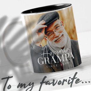 Fantastisk Grampa sedan 20XX-foto med enkel Elegan Två-Tonad Mugg