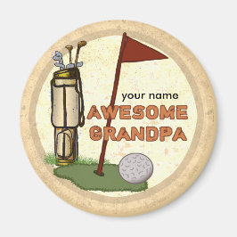 Fantastisk Grandpa Golf magnet