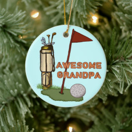 Fantastisk Grandpa Golf-ornament Julgransprydnad Keramik