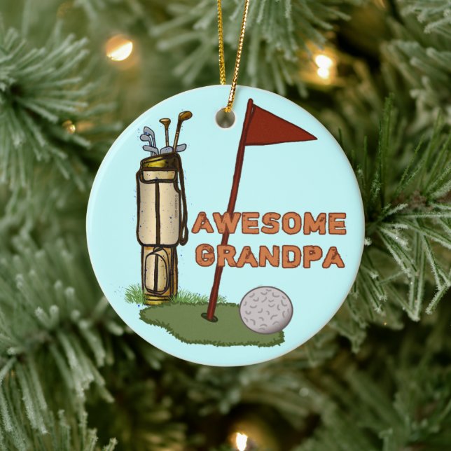 Fantastisk Grandpa Golf-ornament Julgransprydnad Keramik (Träd)