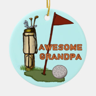 Fantastisk Grandpa Golf-ornament Julgransprydnad Keramik