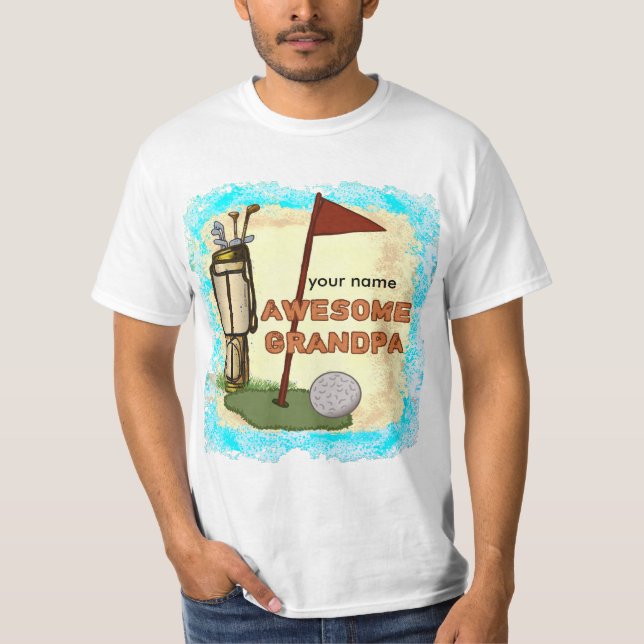 Fantastisk Grandpa Golf T Shirt (Framsida)