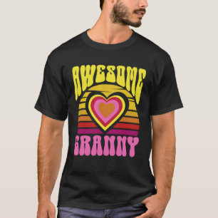 Fantastisk Granny Cute Sunset Hearts Mor's Day Ret T Shirt