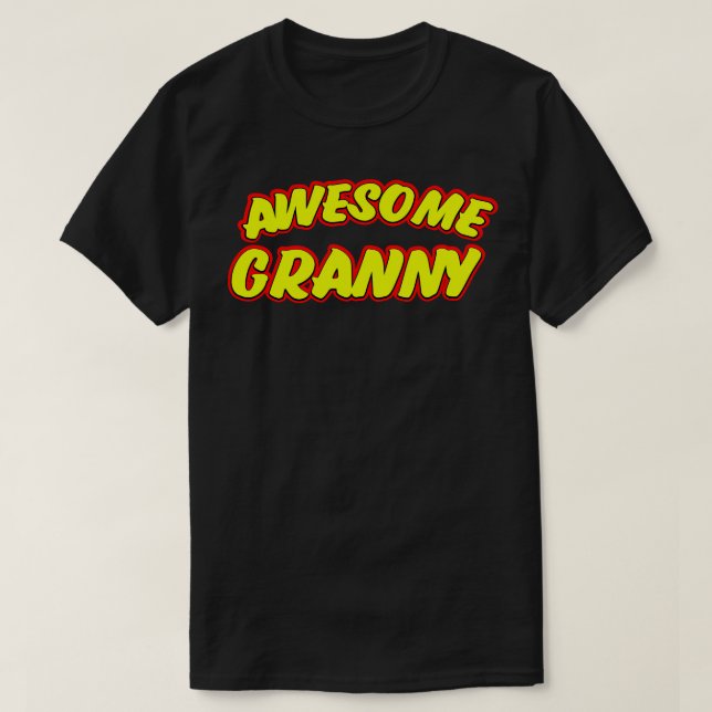 Fantastisk Granny tecknad T Shirt (Design framsida)