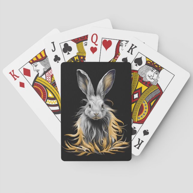 Fantastisk Grått-kanin vid brand Casinokort (Baksidan)