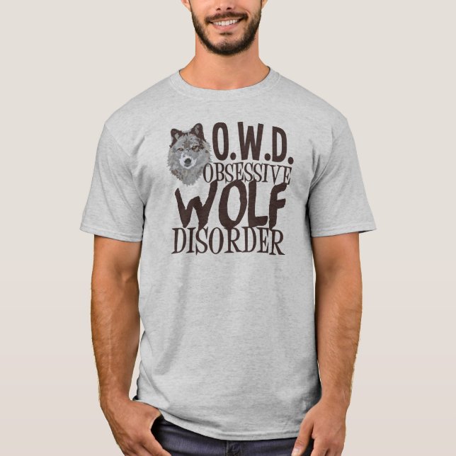 Fantastisk Grått Varg Manar Tee Shirt (Framsida)
