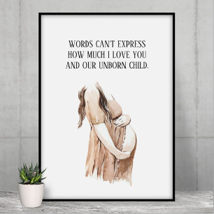 Fantastisk Gravid med romersk citat Poster