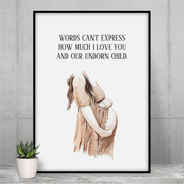 Fantastisk Gravid med romersk citat Poster (Skapare uppladdad)