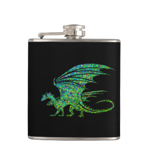 Fantastisk Grönt Dragon Mosaic Fickplunta