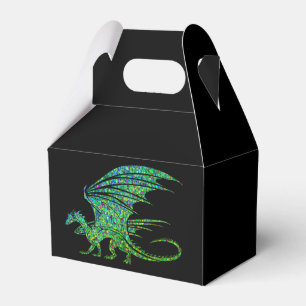 Fantastisk Grönt Mosaic Dragon Presentaskar