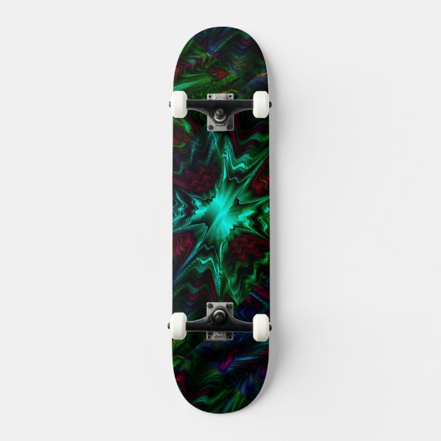 Fantastisk Grönt Quartz Mini Skateboard Bräda 18,5 Cm (Framsida)