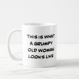 fantastisk grumpy Gamle kvinna Kaffemugg
