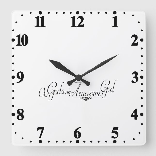 Fantastisk Gud Fyrkantig Klocka (Framsida)