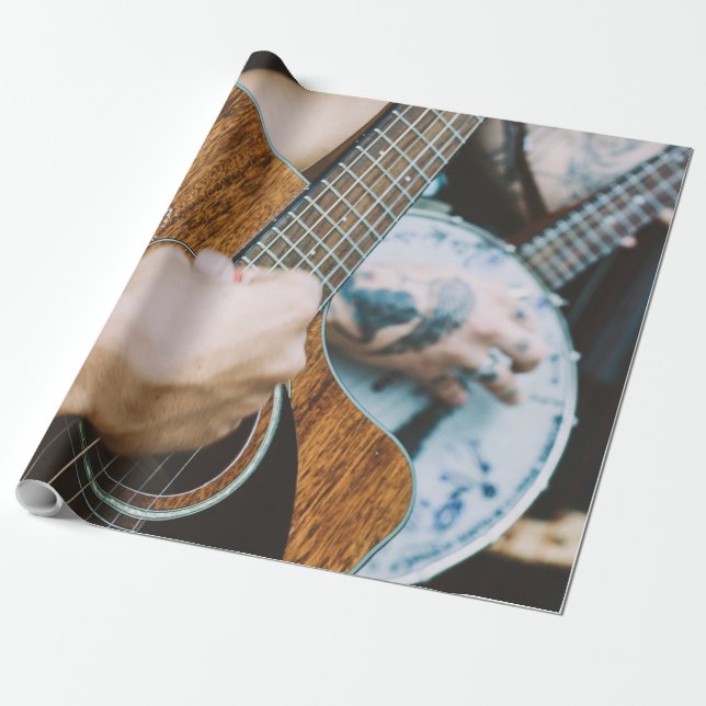 Fantastisk Guitar Presentpapper (Utrullad)
