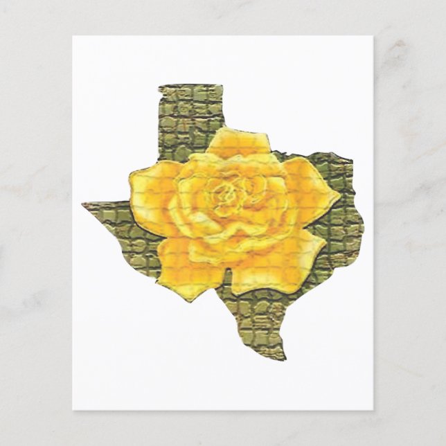 Fantastisk gul Ros av Texas-mönsterblomma (Framsida)