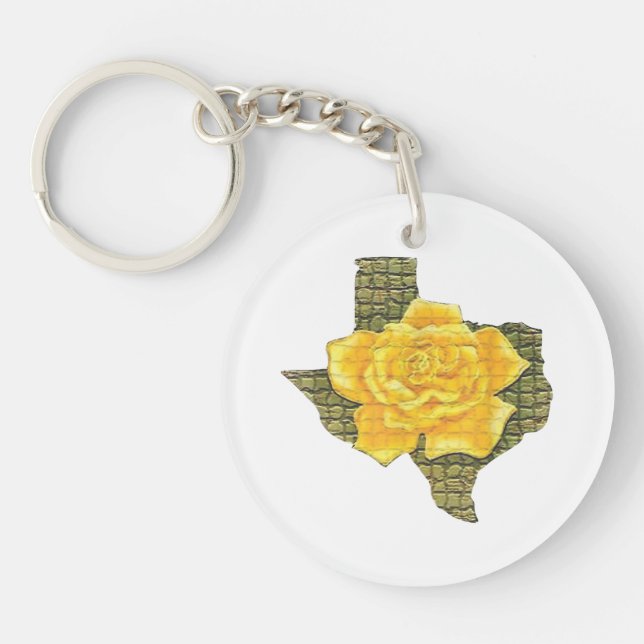Fantastisk Gul ros i Texas Mönster blomma (Framsidan)