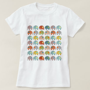 Fantastisk gulliga trendig cirkus indisk elefant t shirt