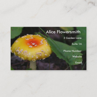 Fantastisk Gult Mushroom Visitkort