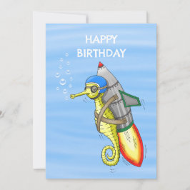 Fantastisk Gult Rocket Seahorse Kort