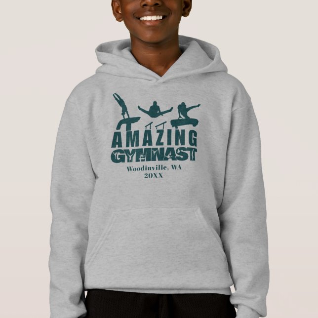 Fantastisk Gymnast-platsdatum Namn T Shirt (Framsida)