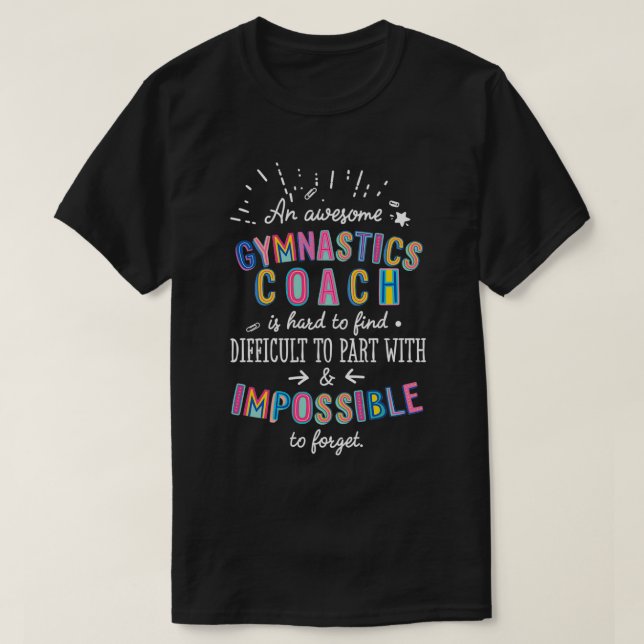 Fantastisk Gymnastics Coach Gift Idea Omöjlig T Shirt (Design framsida)