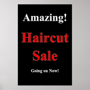 Fantastisk Haircut Sale Beauty Salon Poster