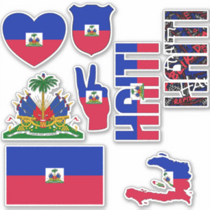 Fantastisk Haiti formar nationella symboler Klistermärken
