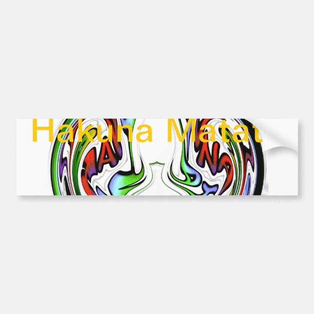 Fantastisk Hakuna Matata Whirl Art Print Bildekal (Framsidan)