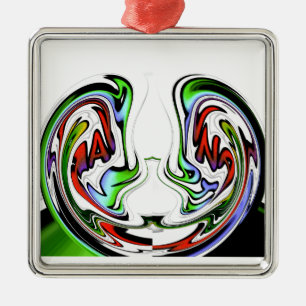 Fantastisk Hakuna Matata Whirl Art Print Julgransprydnad Metall