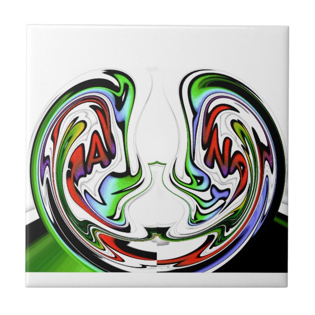 Fantastisk Hakuna Matata Whirl Art Print Kakelplatta (Framsidan)