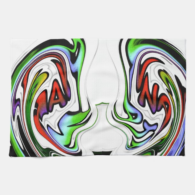 Fantastisk Hakuna Matata Whirl Art Print Kökshandduk (Horisontell)