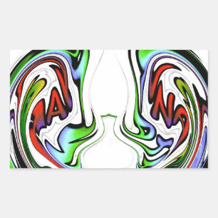 Fantastisk Hakuna Matata Whirl Art Print Rektangulärt Klistermärke