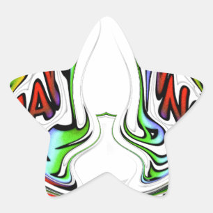 Fantastisk Hakuna Matata Whirl Art Print Stjärnformat Klistermärke