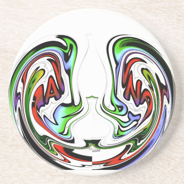 Fantastisk Hakuna Matata Whirl Art Print Underlägg Sandsten (Framsidan)