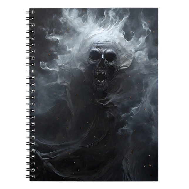Fantastisk Halloween Creepy Fantasy Ghost Anteckningsbok (Framsidan)