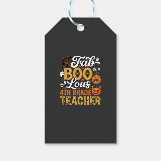 Fantastisk Halloween lärare i 4:e klass Presentetikett (Framsidan)