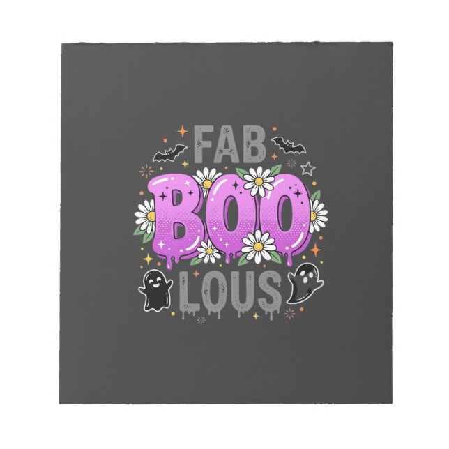 Fantastisk Halloween-spökdesign_1 Anteckningsblock (Framsida)