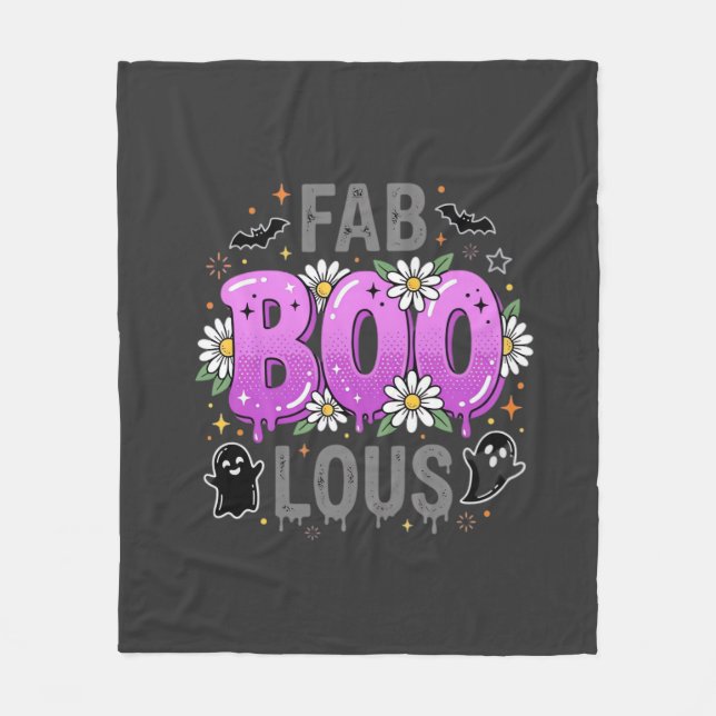 Fantastisk Halloween-spökdesign_1 Fleecefilt (Framsidan)