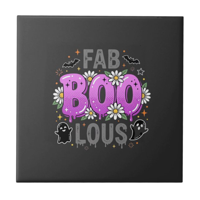 Fantastisk Halloween-spökdesign_1 Kakelplatta (Framsidan)