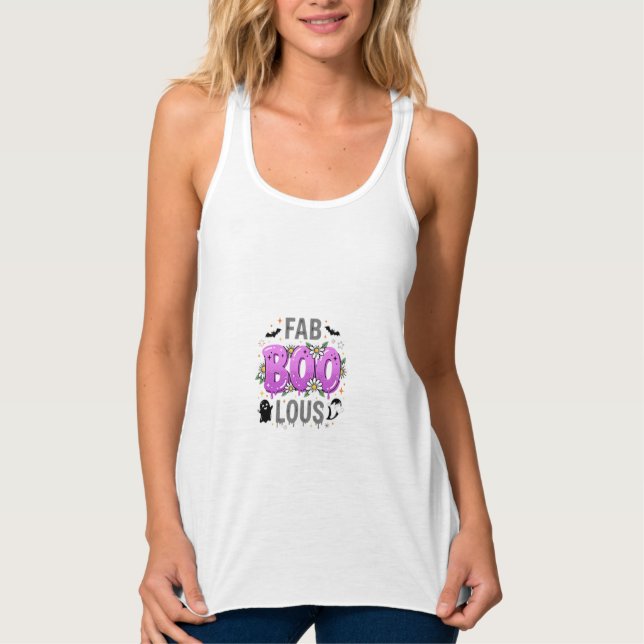 Fantastisk Halloween-spökdesign_1 Linne Med Racerback (Framsida)