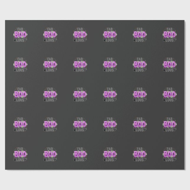 Fantastisk Halloween-spökdesign_1 Presentpapper (Platt)
