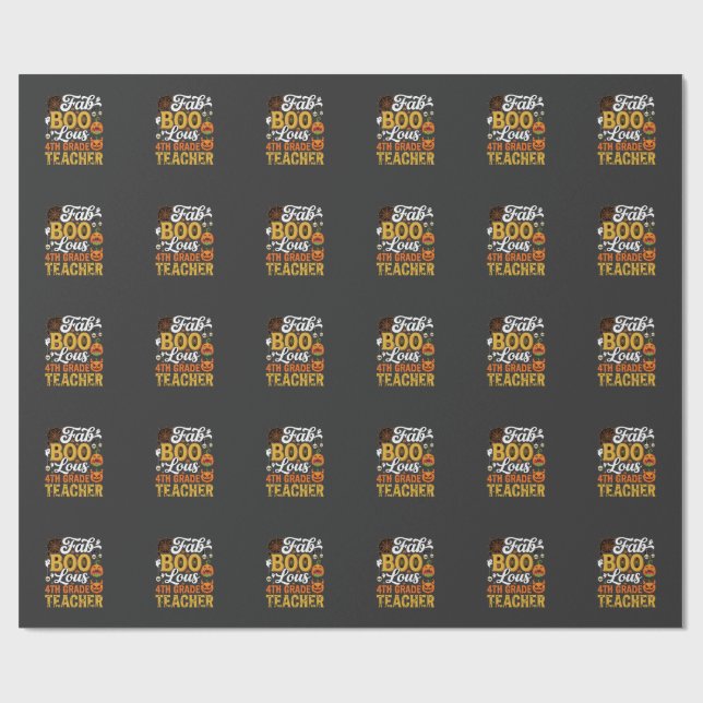Fantastisk Halloweenlärare 4:e klass Presentpapper (Platt)